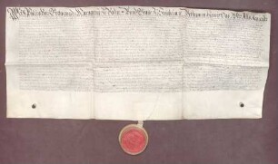 Markgraf Philipp II. von Baden-Baden leiht von dem Stift zu Baden 1.800 fl. zu 5% Zins; Versicherung auf den Zollvertrag zu Hügelsheim