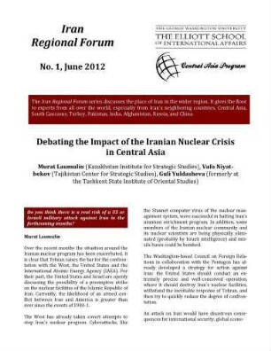 Debating the impact of the Iranian nuclear crisis in Central Asia