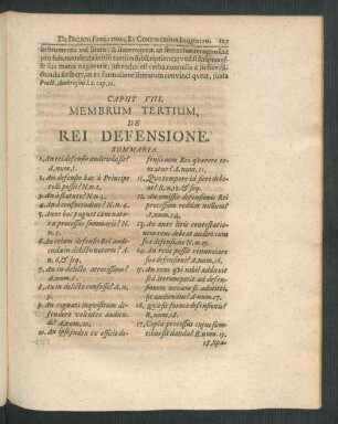 Membrum Tertium, De Rei Defensione