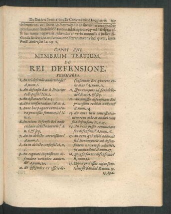 Membrum Tertium, De Rei Defensione