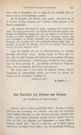 253-265 Ein Vorläufer des Thomas von Kempen : zur Entscheidung der Imitatio-Frage