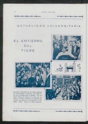 Actualidad universitaria : El entierro del "Tigre"
