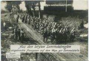 An der Somme gefangen genommene Franzosen