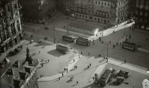 Dresden-Altstadt. Neumarkt. Luftbild-Schrägaufnahme von Nordnordost