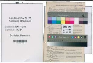 Entnazifizierung Hermann Schleier , geb. 23.09.1900 (Verlagskaufmann)