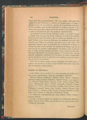 Comidas de "Nosotros"