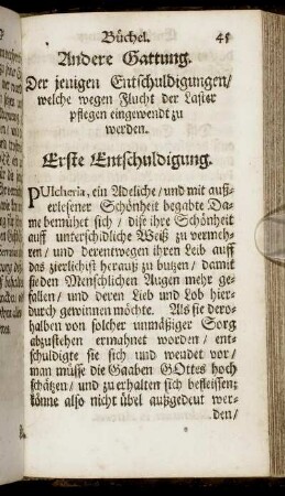 Erste Entschuldigung. - Zehende Entschuldigung.