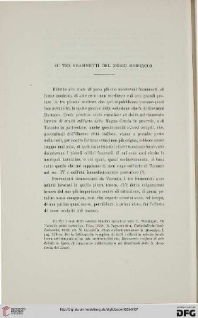 53: Su tre frammenti del Museo Barracco