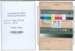 Entnazifizierung Peter Krebs , geb. 21.11.1884 (Postsekretaer)