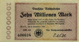 Gutschein - 10 Mill. Mark