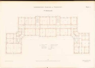 Lehrerinnenseminar, Paderborn: Grundriss 1.OG 1:100