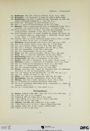 Reichsmünzen (Nr. 1391-1442)
