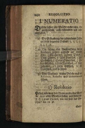 I. Numeratio