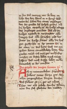 Geistliche Ermahnung an Klosterfrauen