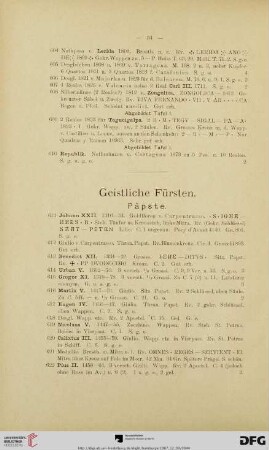Geistliche Fürsten (Nr. 611-1059)