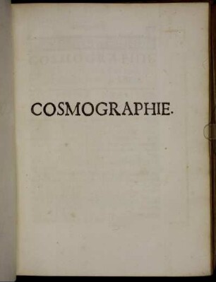 Cosmographie.