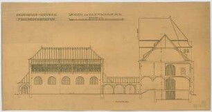 Fischer, Theodor; Friedrichshafen; Schule - Querschnitt, Längsschnitt