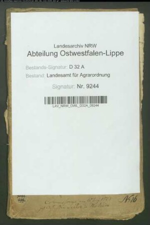 Neuenbeken, Krs. Paderborn. Teilung