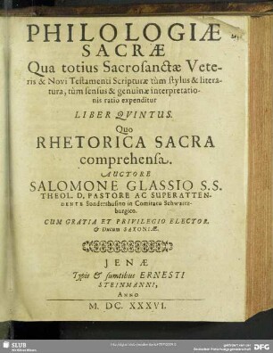 5: Quo rhetorica sacra comprehensa