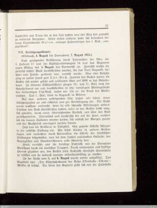 VII. Verfolgungskämpfe