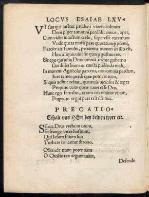 Locus Esaiae LXV.