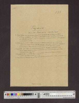 Band 133: Wintersemester 1939/1940