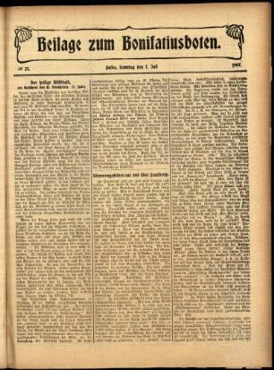 Zweite Ausgabe vom Sonntag, den 07. Juli 1907.