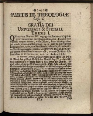 Partis III. Theologiæ.
