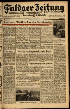 Ausgabe vom Montag, den 04. Januar 1943.