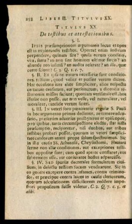 Titulus XX. De testibus et attestationibus.