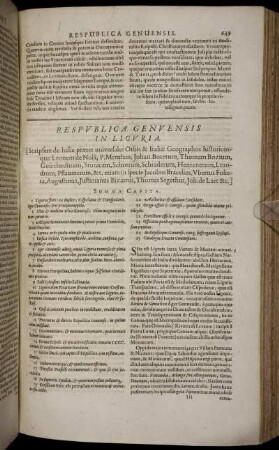 Respublica Genuensis In Liguria.