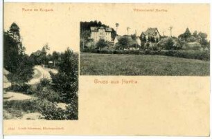 Hartha. Im Kurpark - Villenviertel