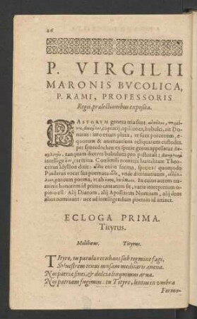Ecloga Prima.
