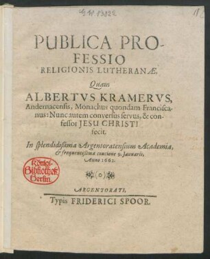 Publica Professio Religionis Lutheranae
