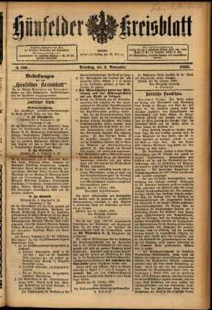 Ausgabe vom Dienstag, den 03. November 1896.