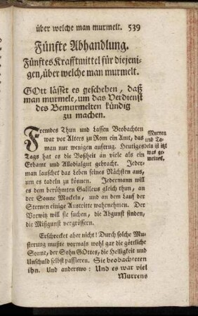 Fünfte Abhandlung.