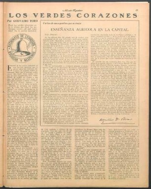 Cartas de un argentino que se enoja : Enseñanza agrícola en la Capital