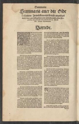 Summaria aver dat Olde Testament/ ...