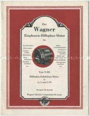 Wechselstrommotoren der Firma Wagner Electric Corporation in USA