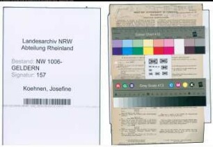 Entnazifizierung Josefine Koehnen , geb. 21.01.1909 (Gastwirtin)
