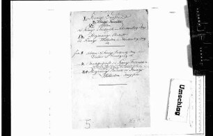 Benachrichtigung an Prinz Paul sowie an die Prinzessin und den Prinzen von Montfort (1816)