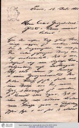 Brief vom 18.07.1885