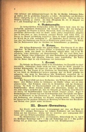 III. Staats-Verwaltung.