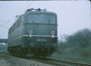 Stuttgart-Stammheim Abzweig Lok 150 191 Wegbrücke