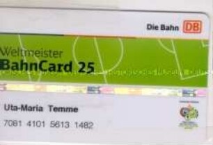 Chip-Karte der Deutschen Bahn für Fahrpreisermäßigungen während der Fußball-Weltmeisterschaft 2006 in Deutschland