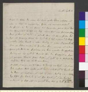 Brief von Sartorius, Georg Friedrich Christoph an Goethe, Johann Wolfgang von
