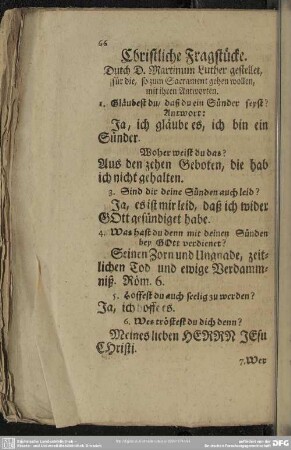 Christliche Fragstücke