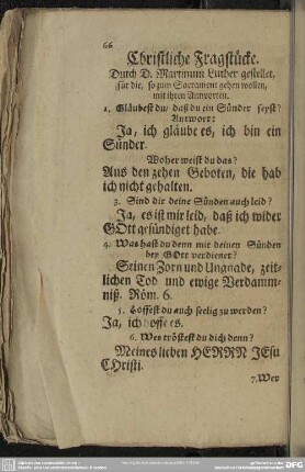 Christliche Fragstücke