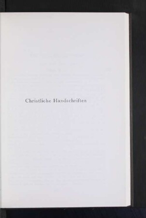 Christliche Handschriften
