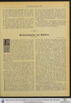 Denkwürdigkeiten aus Egisheim.